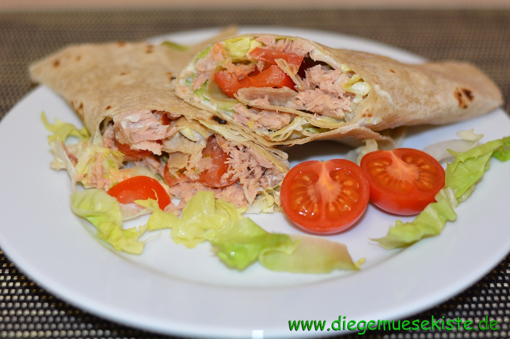 Schnelle Wraps mit Tomaten-Thunfisch-Füllung – Die Gemüsekiste