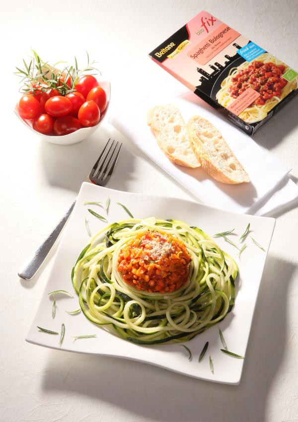 Produktfoto zu Fixe Kiste: Linsen Bolognese mit Zuchinispaghetti