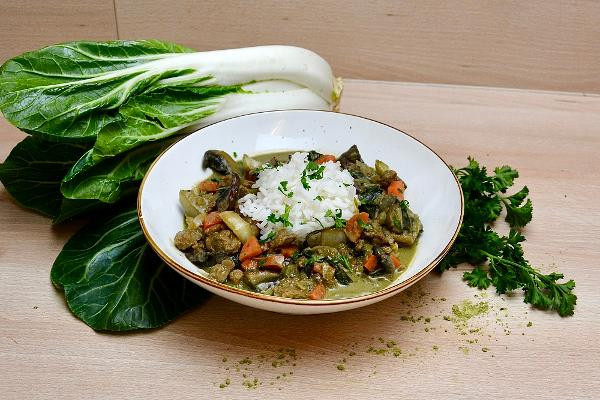 Produktfoto zu Seitan-Curry mit Matcha