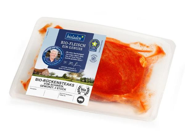 Produktfoto zu Rückensteaks vom Schwein gewürzt, 2 Stück