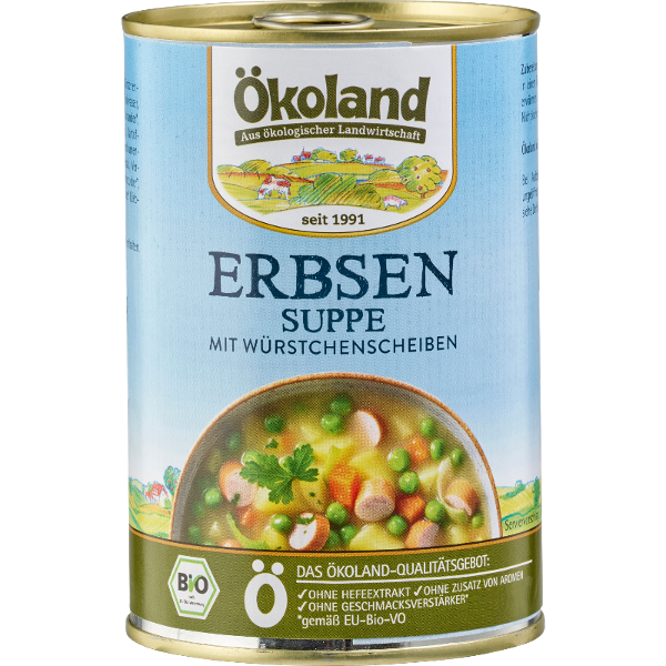 Produktfoto zu Erbsensuppe mit Würstchen