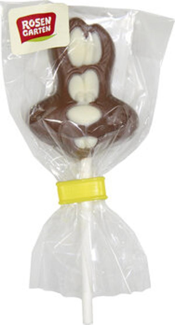 Produktfoto zu Schoko-Lolly-Osterhase weiß geschminkt